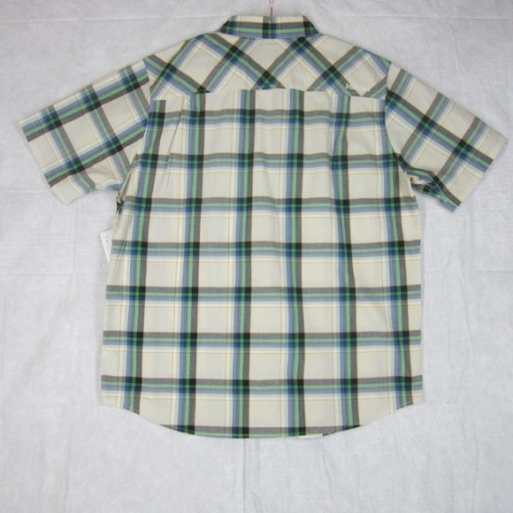 Marmot Meeker Short Sleeve Plaid Shirt Moonbeam Men's Small - Picture 3 of 4
